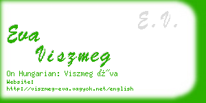 eva viszmeg business card